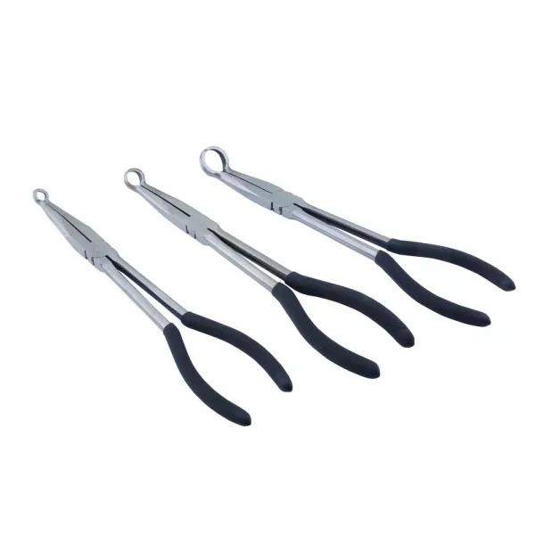 Steel Core 11 in. Long Reach Hose Grip Pliers Set, 3-Piece