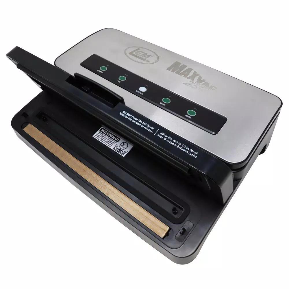 LEM Stainless Steel Vacuum Sealer with Integrated Bag Cutter and Holder