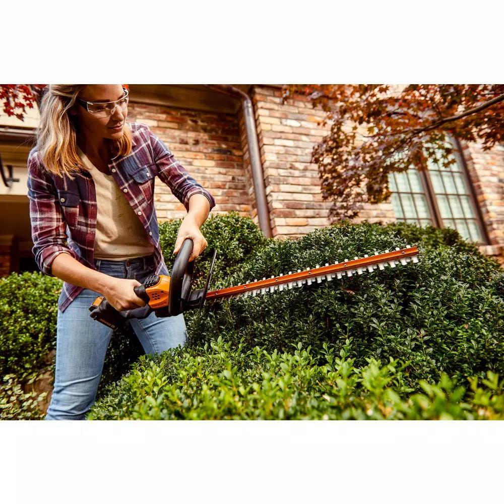 Worx 20V Power Share 22 in. Cordless Hedge Trimmer, 3/4 in. Cutting Capacity (Tool Only)