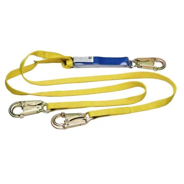Werner DeCoil 6 ft. Twinleg Lanyard with DCELL Shock Pack and Snap Hooks