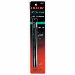 Olson Saw High Carbon Steel 5 in. Pin End Scroll Saw Blades, 18.5 TPI, 6-Pack thumbnail 1