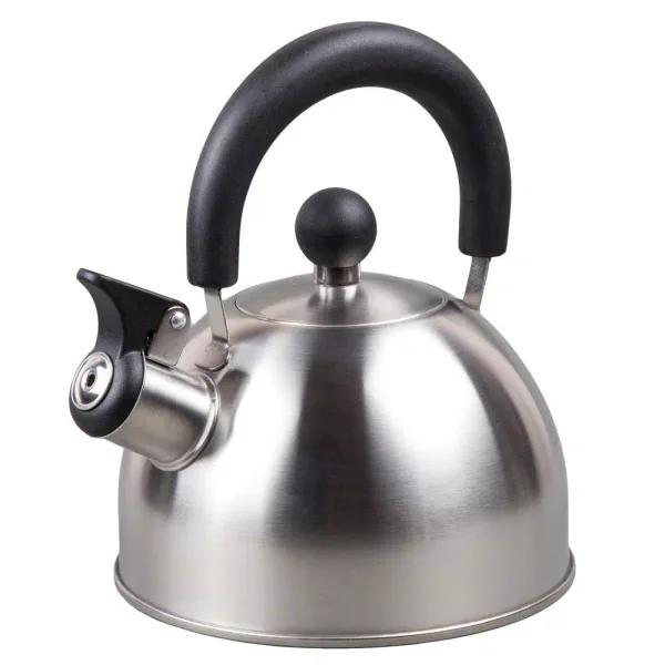 Creative Home Simplicity 6-Cup Brushed Stainless Steel Stovetop Tea Kettle with Whistle
