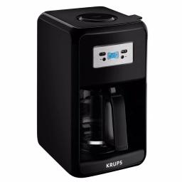 Krups Savoy 12-Cup Programmable Drip Coffee Maker with Glass Carafe and Gold-Tone Filter, Black thumbnail 2