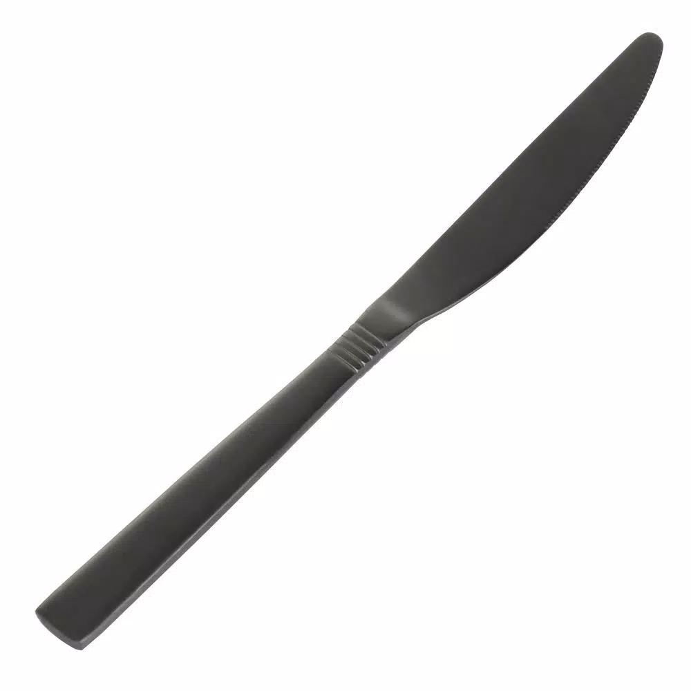Megachef Cravat 20-Piece Matte Black Flatware Set, 18/10 Stainless Steel Silverware Service for 4