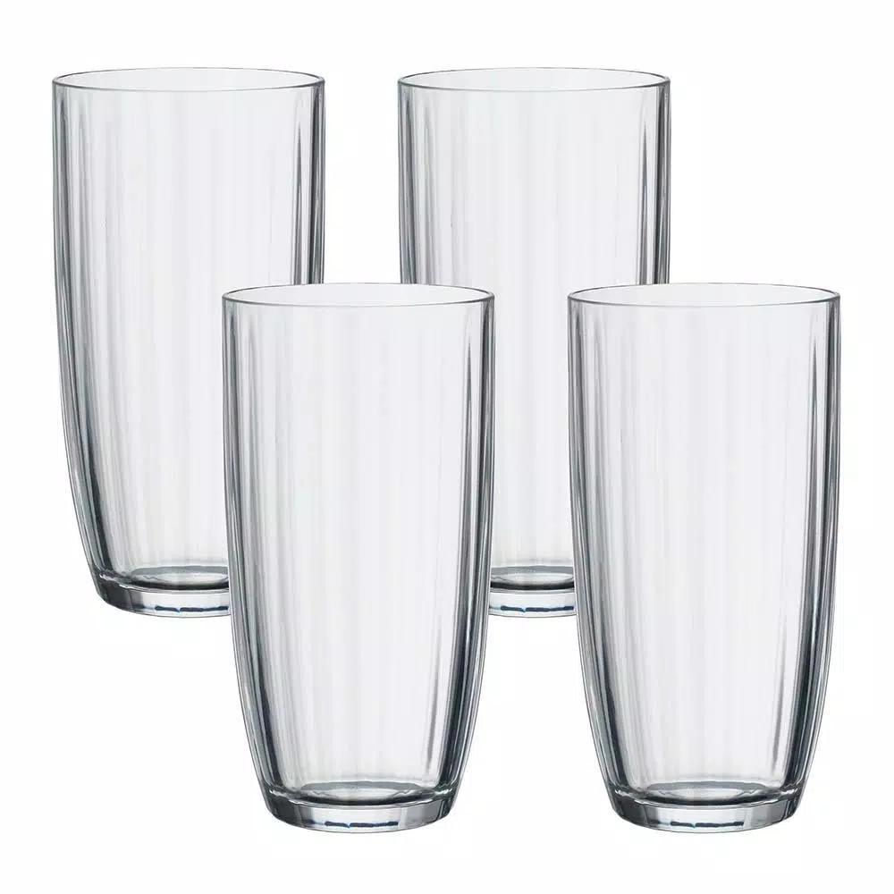 Villeroy & Boch Artesano Clear Large Tumbler Set, 20.29 oz (4-Pack)