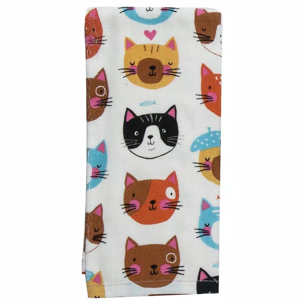 Kay Dee Crazy Cat Cotton Multi Kitchen Textile Set - 4 Piece Set