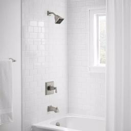 Glacier Bay Exhibit Single-Handle Tub and Shower Faucet, Brushed Nickel thumbnail 2