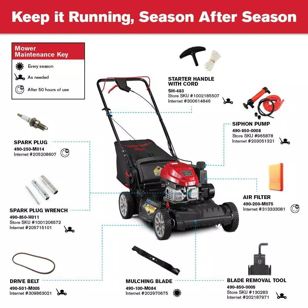 Troy-Bilt 21 in. 149 cc Gas Self-Propelled Lawn Mower with SpaceSavr Vertical Storage