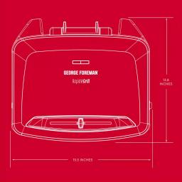 George Foreman Rapid Grill 80 sq. in. Electric Indoor Grill and Panini Press, Black thumbnail 8