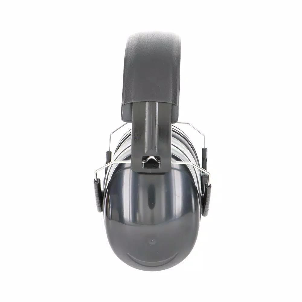 HDX Black Folding Ear Muffs, NRR 26 dB Noise Reduction, Over-the-Head Hearing Protection