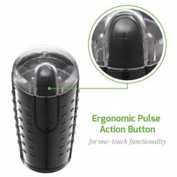 Ovente 150W Electric Coffee Grinder, Stainless Steel Blades, 2.5 oz Capacity, Black thumbnail 8