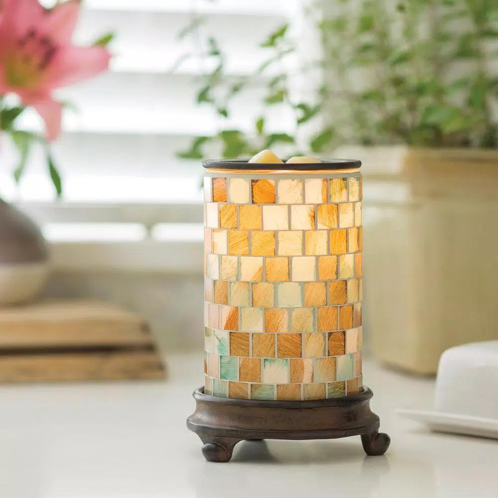 Candle Warmers Etc 8.8 in. Sea Glass Illumination Fragrance Warmer - Coastal Style Wax Melt Burner