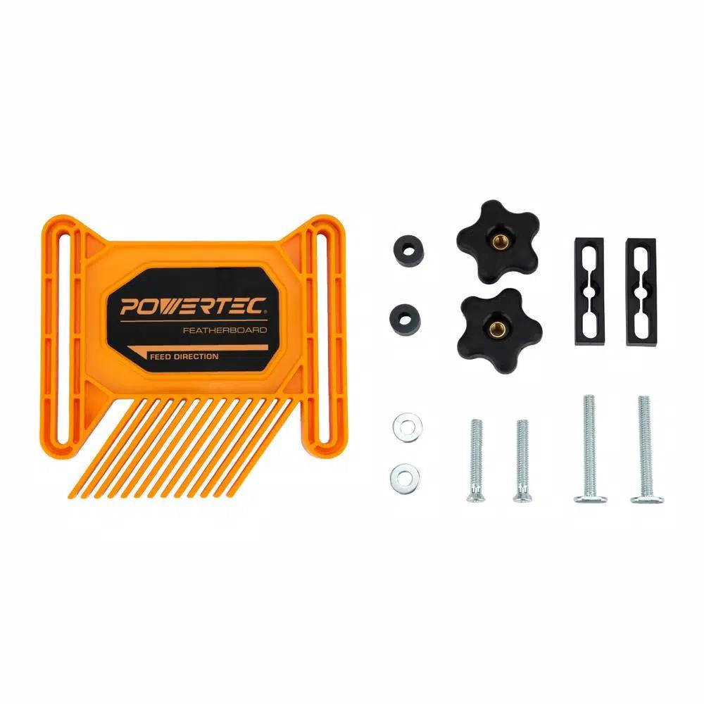 POWERTEC Universal Featherboards with Miter Lock and Flex System for Table Saws and Router Tables