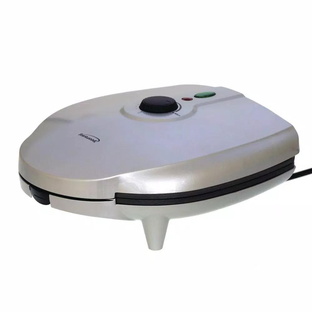 Brentwood Appliances AR-136 6-Piece Nonstick Arepa Maker, Silver Countertop Specialty Grill