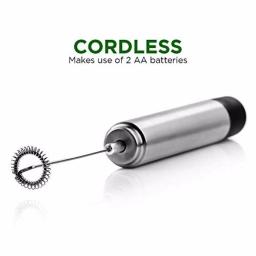 Ovente Stainless Steel Handheld Milk Frother and Electric Beverage Mixer, Silver thumbnail 4