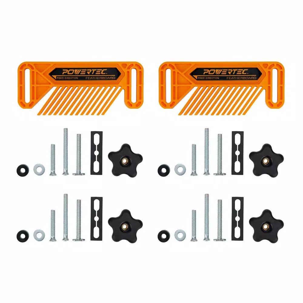 POWERTEC Table Saw Fence Featherboard Set, 2-Pack, Orange