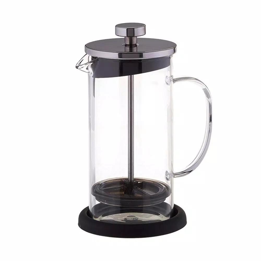 Cook Pro 3-Cup Borosilicate Glass French Press Coffee Maker with Coaster and Measuring Spoon