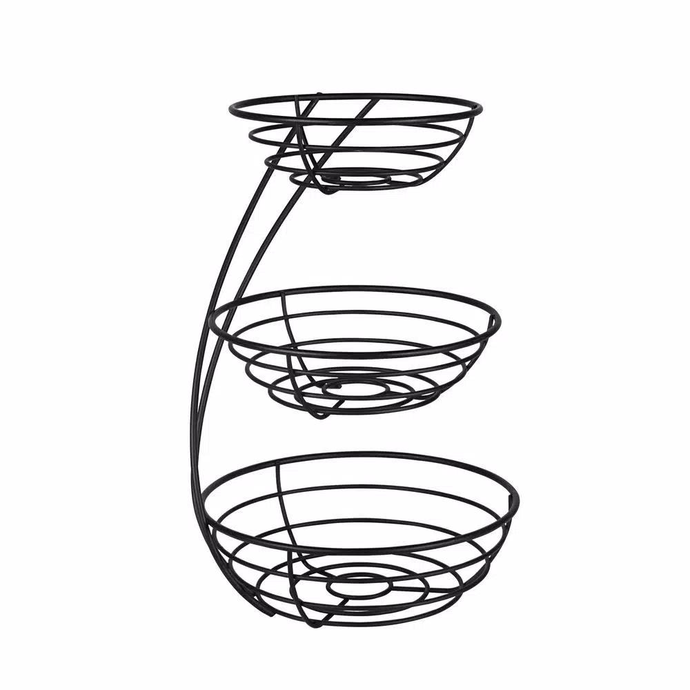 Spectrum Diversified Euro Arched 3-Tier Steel Fruit Basket & Countertop Organizer