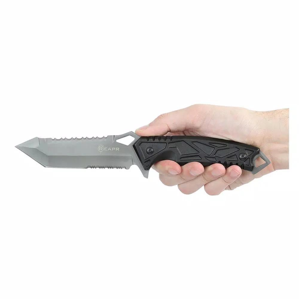 Sheffield REAPR Javelin Fixed Blade Knife with 5 in. Serrated Chisel Tanto Blade