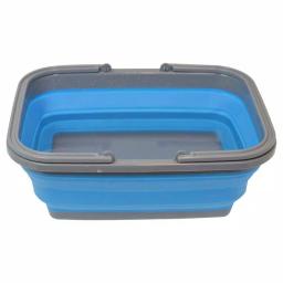 Southern Homewares 2.4 Gal. Blue Collapsible Bucket with Handle thumbnail 3