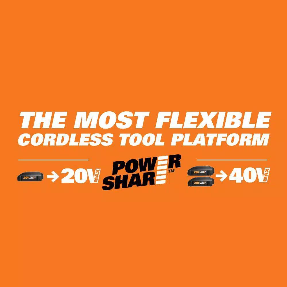 Worx 40V Power Share 13 in. String Trimmer and Wheeled Edger 2-in-1 Combo (Tool Only)