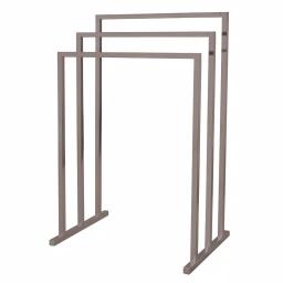 Kingston Brass European 3-Bar Pedestal Steel Towel Rack in Brushed Nickel thumbnail 1