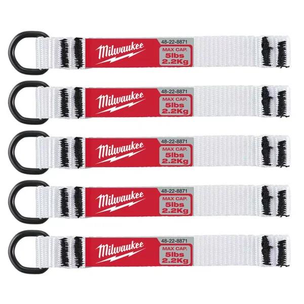 Milwaukee 5 lbs. D-Ring Lanyard Attachment, 5-Piece Nylon Webbing Set