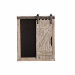 Glitzhome 19.75" Farmhouse Wooden Barn Door Chalkboard Memo Board Wall Decor thumbnail 2