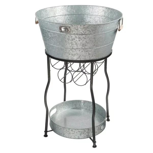 Artland Oasis XL Galvanized Steel Party Station with 30 Gal Tub and Stand