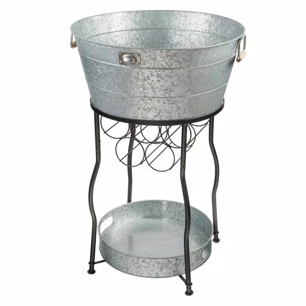 Artland Oasis XL Galvanized Steel Party Station with 30 Gal Tub and Stand