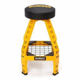 DEWALT Heavy-Duty Swivel Shop Stool with Storage Shelf, 300 lb Capacity, Steel Frame thumbnail 2