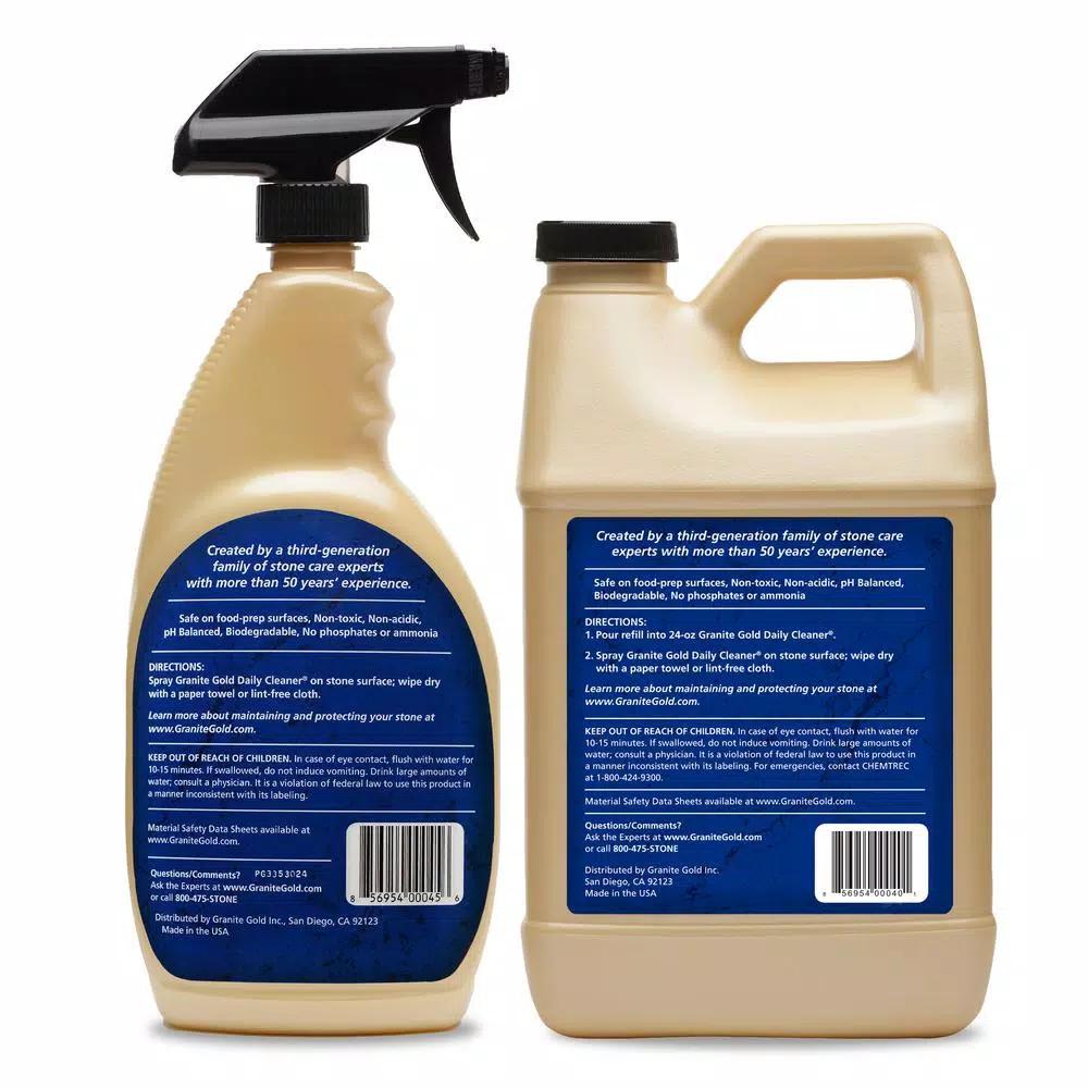 Granite Gold Daily Cleaner Value Pack - Streak-Free Natural Stone and Quartz Surface Cleaner