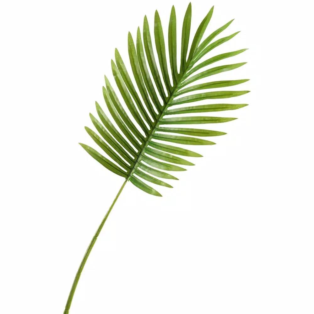 D&W Silks Small Hawaiian Palm Leaf Faux Plant, Set of 3, Green