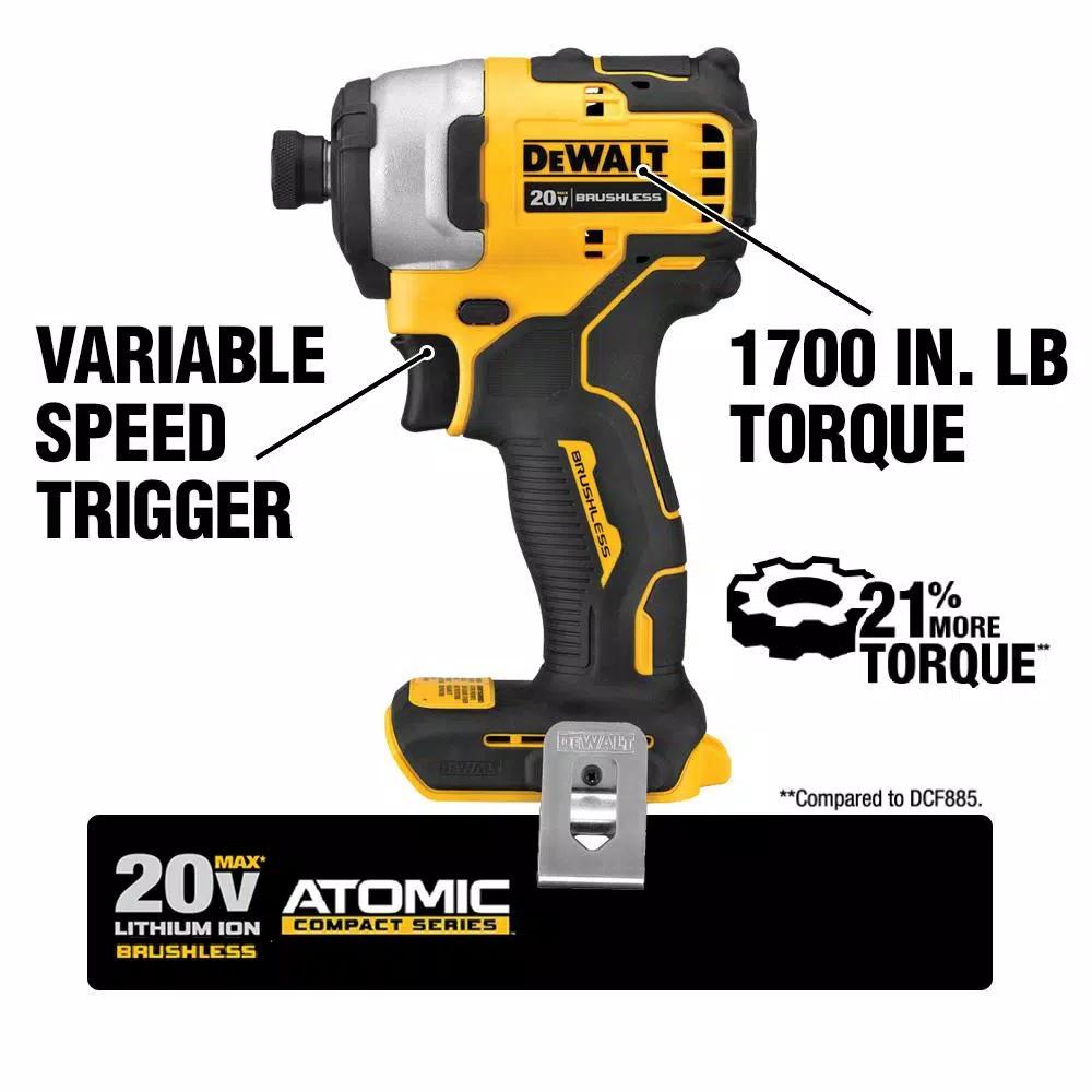 DEWALT ATOMIC 20V MAX Brushless 1/2 in. Drill/Driver and Impact Driver Combo Kit
