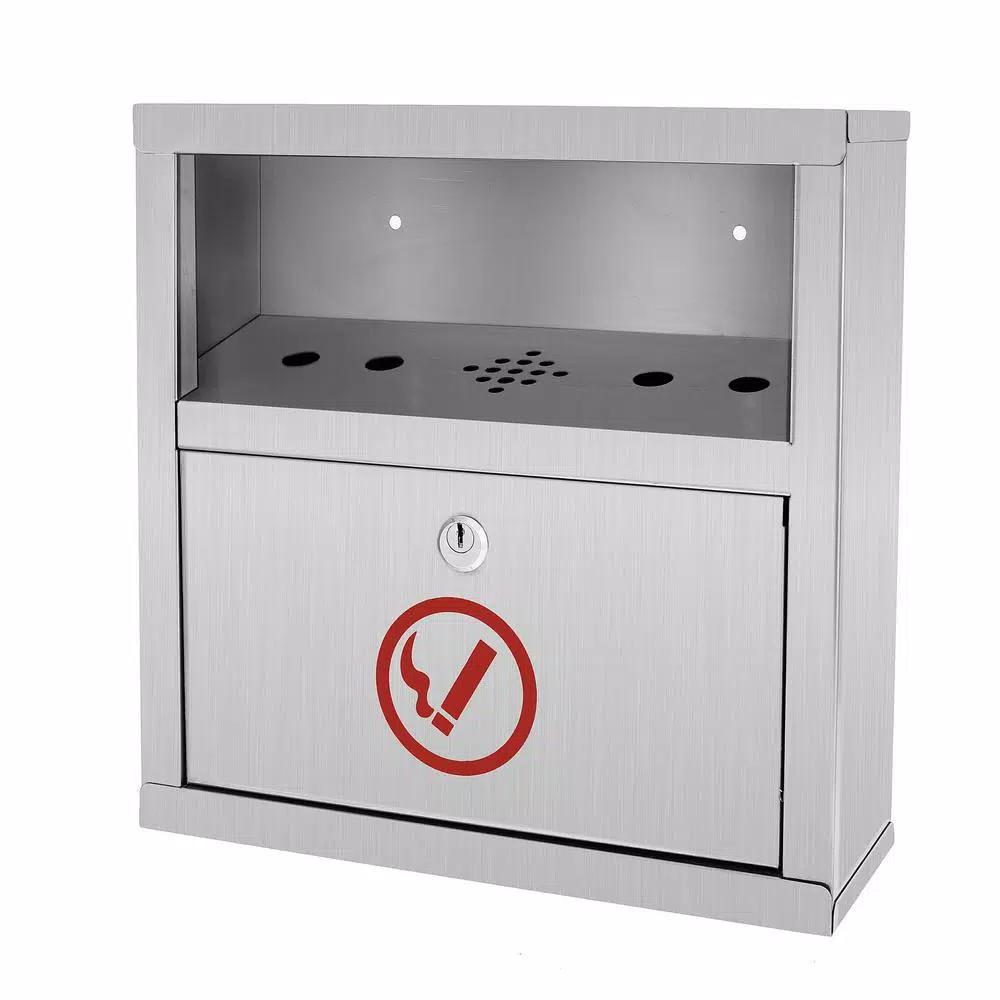 Alpine Industries Stainless Steel Wall Mounted Cigarette Disposal Station