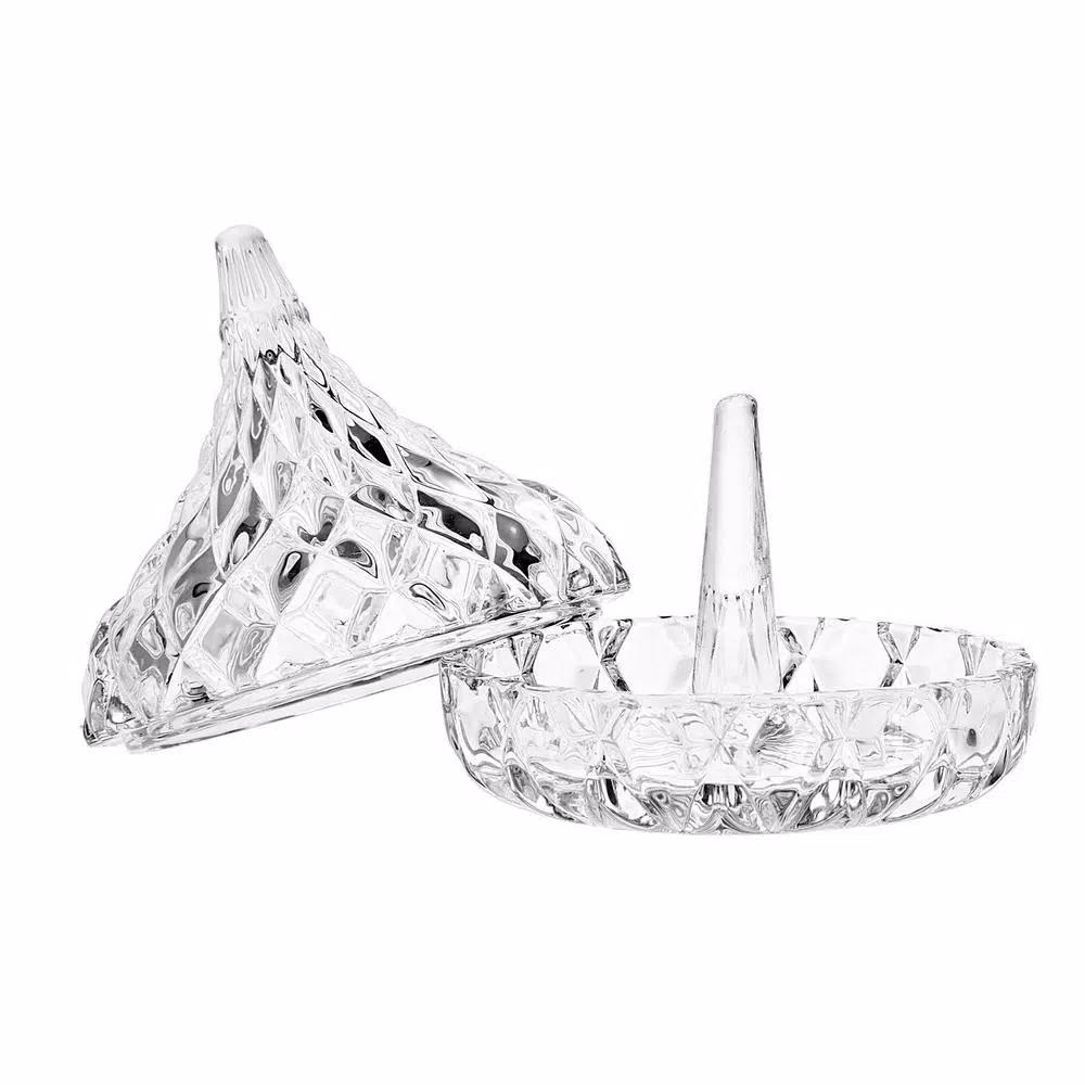 Godinger Kisses Crystal Covered Decorative Canister and Ring Holder