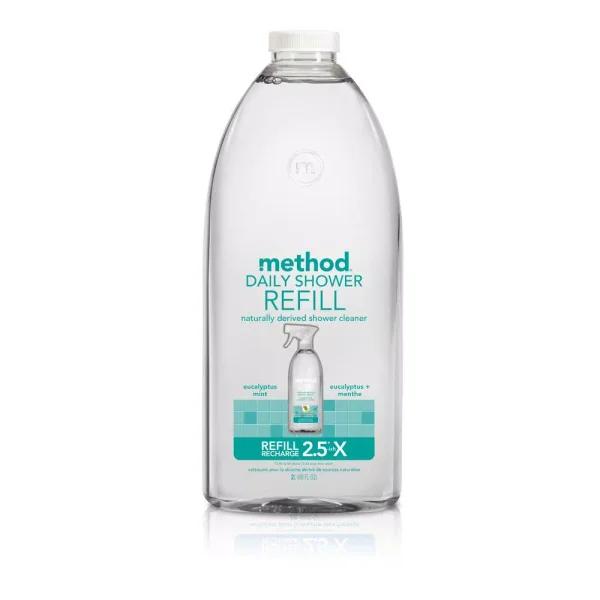 Method Daily Shower Eucalyptus Mint Refill - 68 oz. Naturally Derived Daily Shower Cleaner