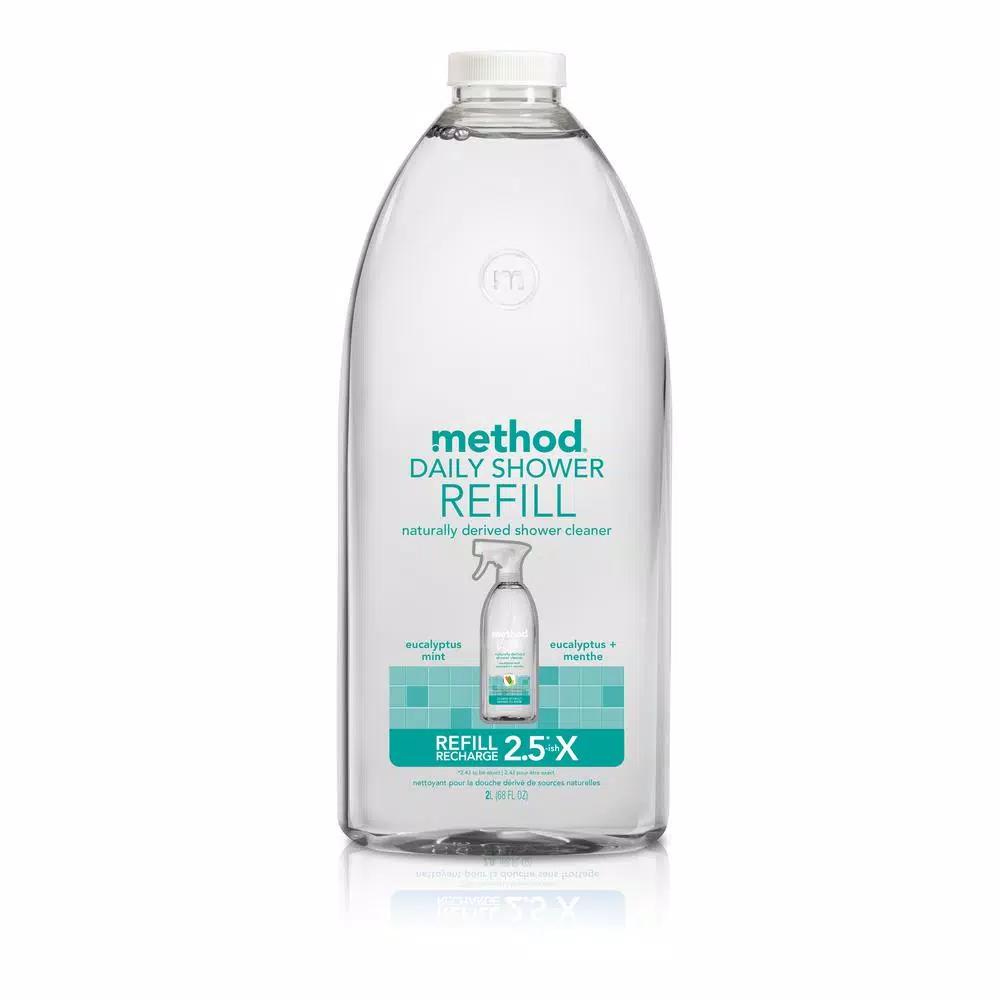 Method Daily Shower Eucalyptus Mint Refill - 68 oz. Naturally Derived Daily Shower Cleaner