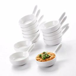 MALACASA 3.75 in. White Porcelain Ramekins Set of 12 - Versatile Ceramic Serving Dishes thumbnail 7
