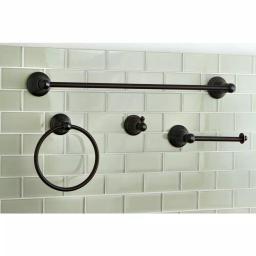 Kingston Brass 4-Piece Naples Bronze Bath Hardware Set - Oil Rubbed Bronze Bathroom Accessory Kit thumbnail 3