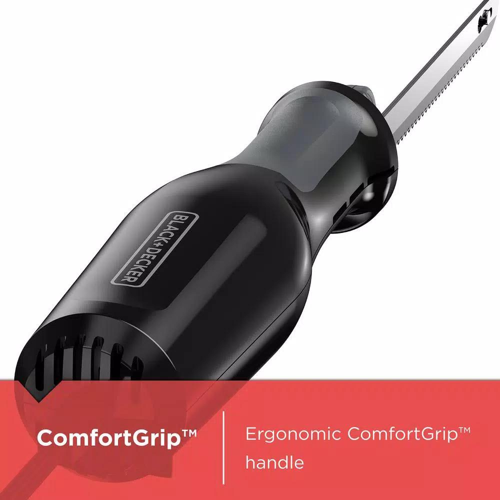 BLACK+DECKER 9 in. Comfort Grip Electric Knife, Black