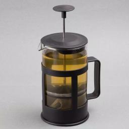 Creative Home 1000ml Glass French Press Coffee Maker and Tea Steeper, 4-Cup Stainless Steel Filter, Black thumbnail 4