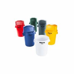 Rubbermaid Commercial Products 20 Gallon Gray Plastic Round Brute Trash Can, Heavy Duty Commercial Waste Container thumbnail 5