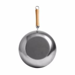 Honey-Can-Do Joyce Chen 12 in. Carbon Steel Stir-Fry Pan with Removable Birchwood Handle thumbnail 4