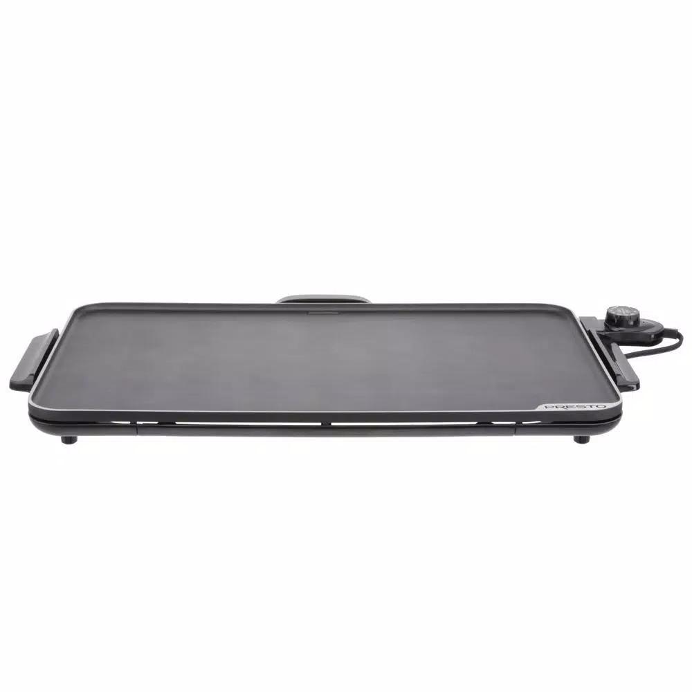 Presto SlimLine 286 sq. in. Black Electric Griddle with Temperature Sensor and Non-Stick Surface