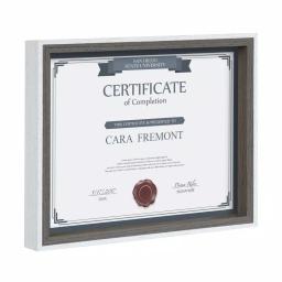 Kate and Laurel Gibson 8.5 x 11 in. Modern Document Picture Frame Set, Gray and White, 4-Pack thumbnail 2
