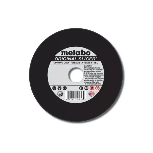Metabo Original Slicer 4-1/2 in. Aluminum Oxide Cut-Off Wheels, 0.040 in. x 7/8 in. Arbor, 100 Pack