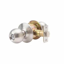 Taco Stainless Steel Cylindrical Entry Knob and Deadbolt Combo, Weiser Keyway, Grade 3 thumbnail 1