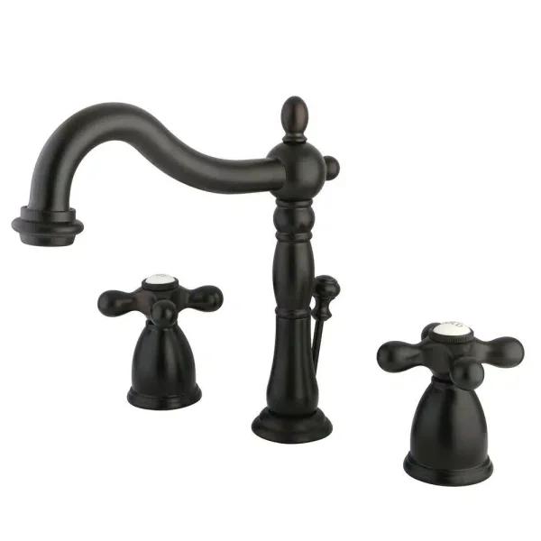 Kingston Brass Victorian 8 in. Widespread 2-Handle Bathroom Faucet, High Arc Spout, Oil Rubbed Bronze