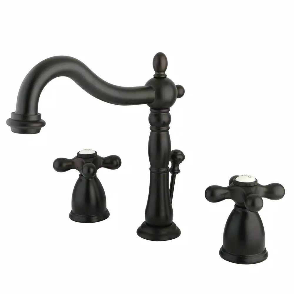 Kingston Brass Victorian 8 in. Widespread 2-Handle Bathroom Faucet, High Arc Spout, Oil Rubbed Bronze